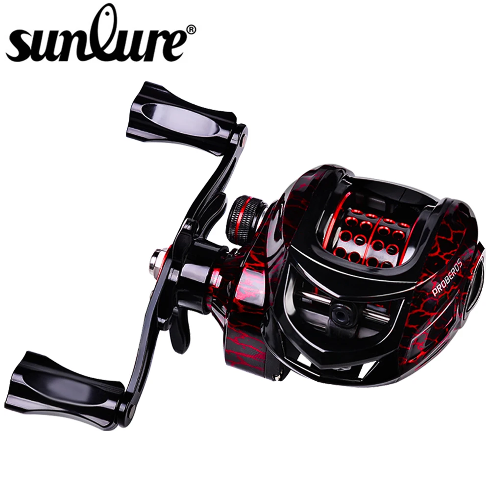 

Sunlure Aluminum Spool Baitcasting Reel 10kg Max Drag Fishing Reel 7.2:1 Gear Ratio Saltwater Freshwater Bass Fishing Wheel