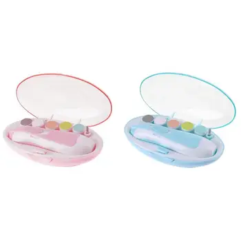 

Newborn Baby Electric Nail Clipper Cutter Kit Baby Scissors Convenience Infant Nail Trimmer Manicure Set