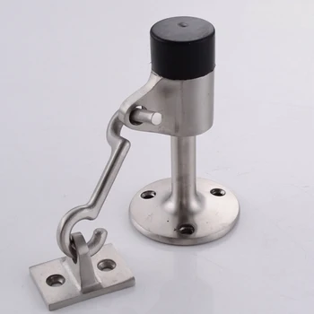 

Holder Safety Heavy Duty Rubber Tips With Hook Door Stop Metal Lock Doorstop Bumper Stainless Steel Door Tools Accessories