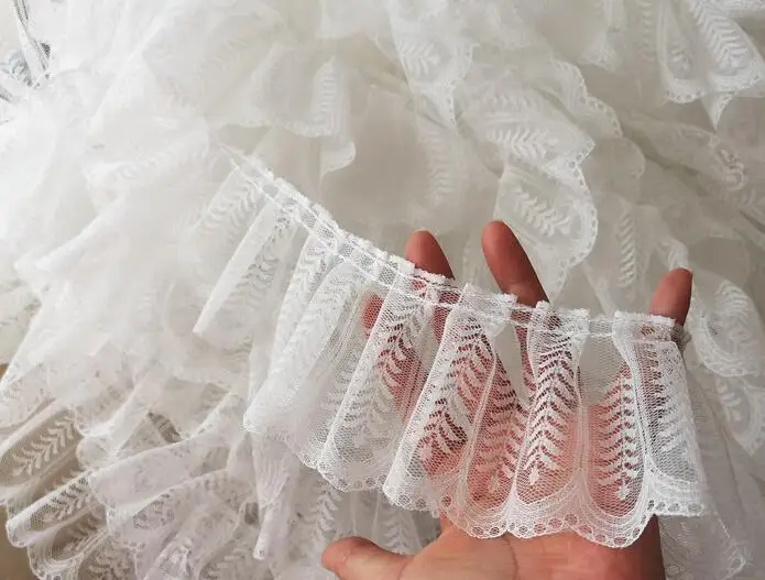 Lace Fabric Lace Ribbon Lace Sewing Accessories Lace Decoration Lace Accessories 9CM Wide Fashion Mesh Embroidery Flower Lace Fabric Trim Ribbon DIY Sewing Applique Collar Cloth Guipure Dress Decor