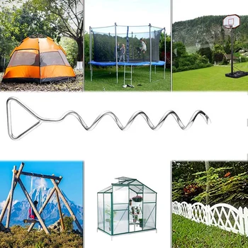 

Trampoline Nail Trampoline Fixed Ground Nail Kit Camping Travel Heavy Trampoline Ground Nail Screw Nail Parts Corkscrew Shaped