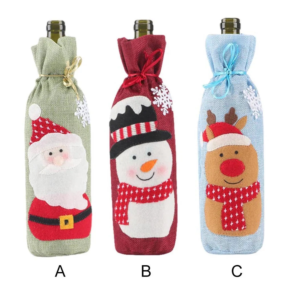 Merry Christmas Santa Wine чехол для бутылки рождественские праздничные вечерние украшения для стола рождественские украшения для подарков для дома navidad