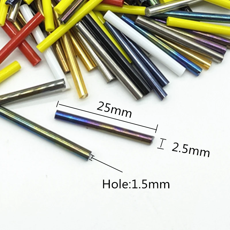 Set Di 42 Perline A Tubo Curvo Per Gioielli Fai-da-Te - Acrilico E Ottone Con Foro Grande 4mm - Filo Elastico E Contenitore Inclusi - 2
