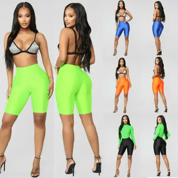 

2019 Womens Summer Swimming Beach Gym Solid Anti-lighting Ladies Skinny Running Sports Casual Pants
