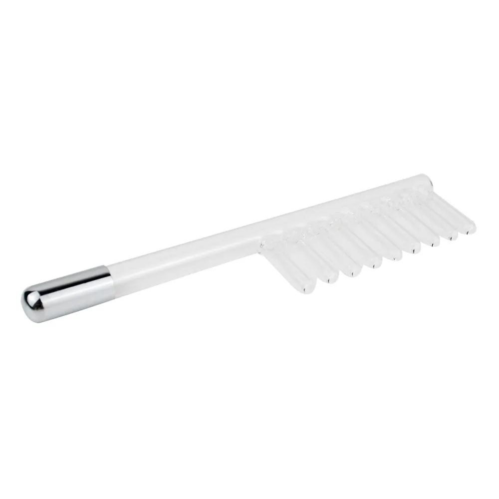 HF High Frequency Electrode Comb 1pc High Frequency Electrotherapy Voilet Wand Acne Treatment Anti Hair Loss Scalp Massage Comb 4