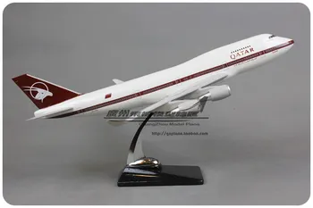 

47cm Qatar Airlines Airplane Model Boeing 747 Metal Diecast Aviation Model QA B747 Airways Aircraft Model Scale Toy Gift 1:100