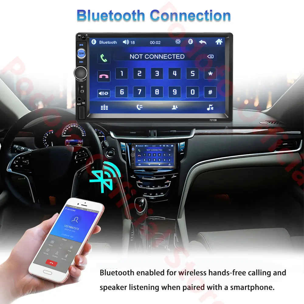 Автомагнитола Podofo мультимедийный плеер с 7 "сенсорным экраном Bluetooth MP5