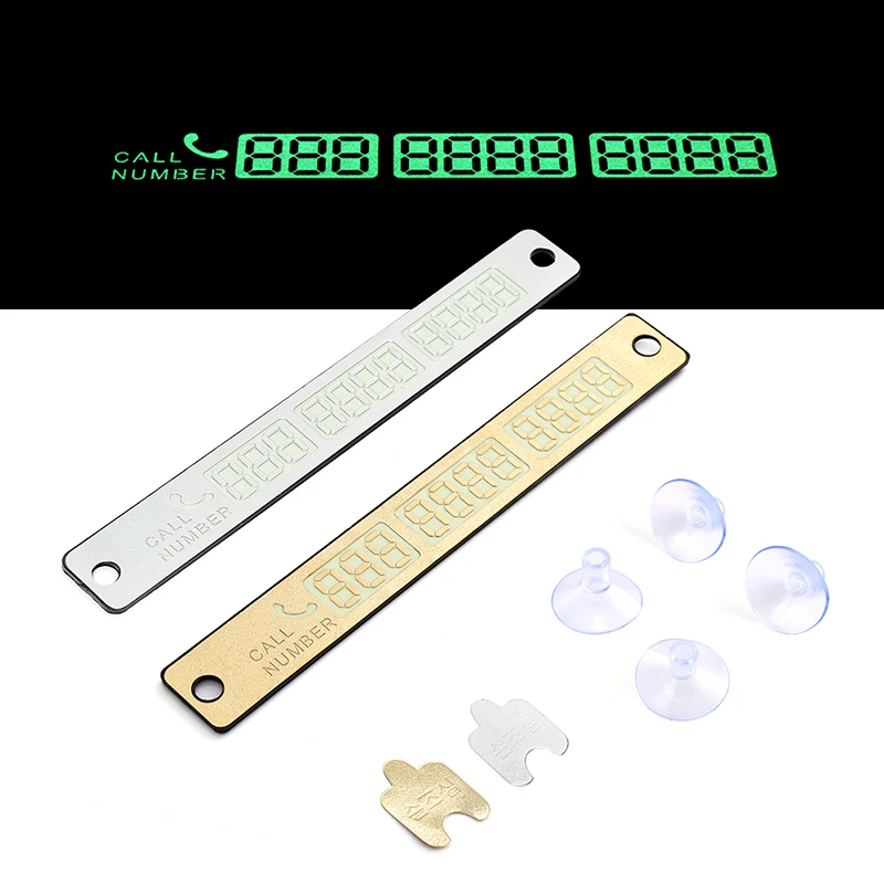 Новая Автомобильная светящаяся Временная парковочная карта с присосками и