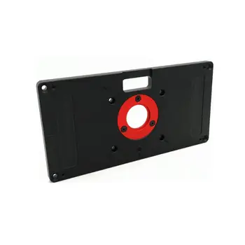 

Router Table Aluminum Insert Plate with Ring Screw Double Scale for woodworking Trimmer