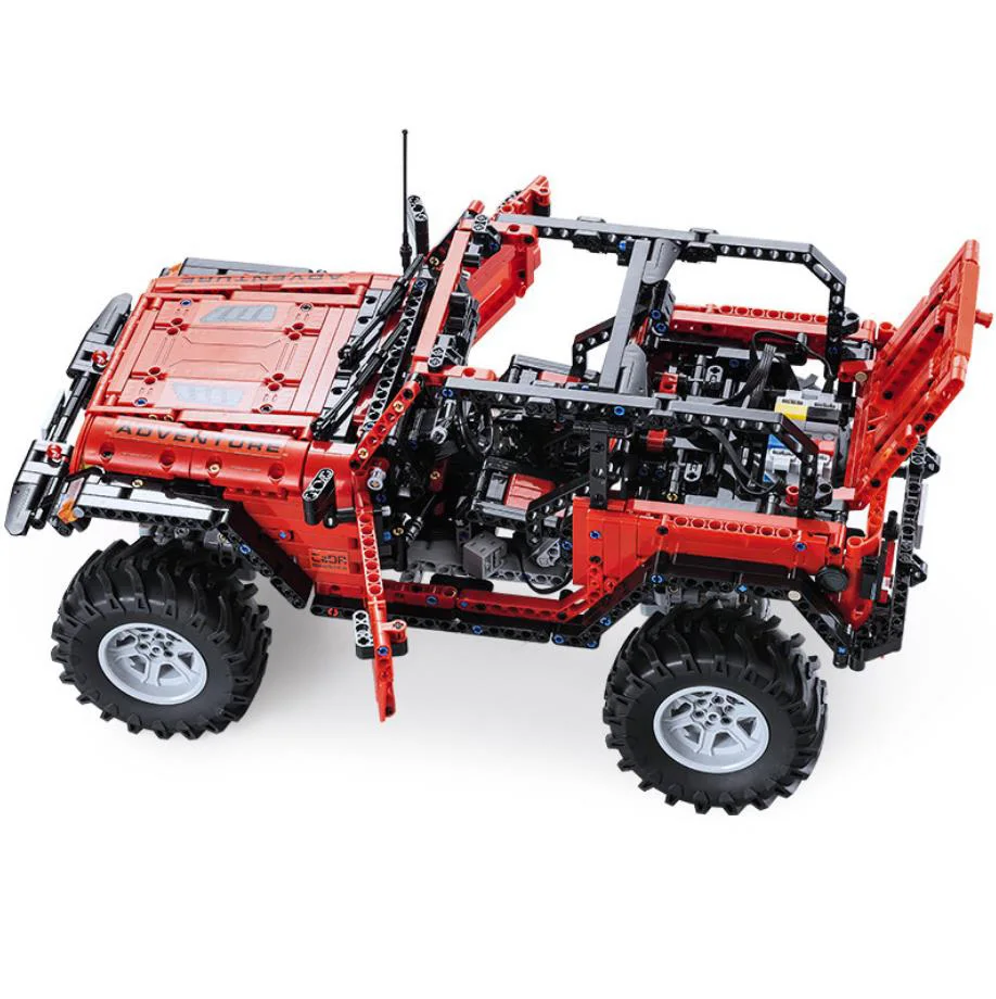 Фото Технические Монстры Orv строительный блок Jeeps Wrangler радио 2,4 ГГц Дистанционное управление автомобиль кирпич игрушечный Радиоуправляемый автомобиль с фотографией для мальчиков №2