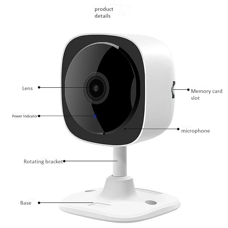 Wifi камера 1080P рыбий глаз мини беспроводная домашняя безопасность IPC панорамная 180 широкоугольная Ip камера 1,7 мм объектив ночного видения с европейской вилкой