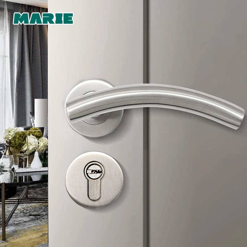 MARIE LH1006 современный дверной замок из нержавеющей стали Межкомнатная дверная