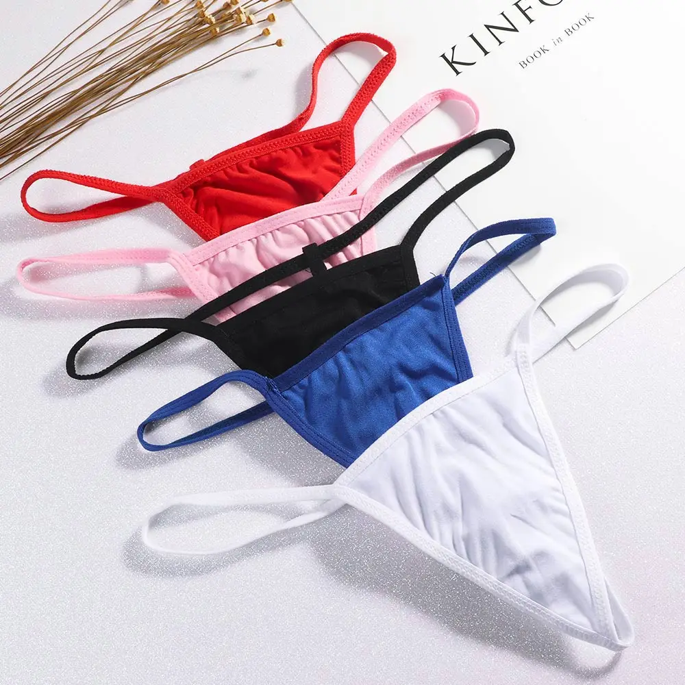 5Colors New Fashion Sexy G-String Bikini Women Panties Thongs Low Waist Panties Underwear T-back High Quality
