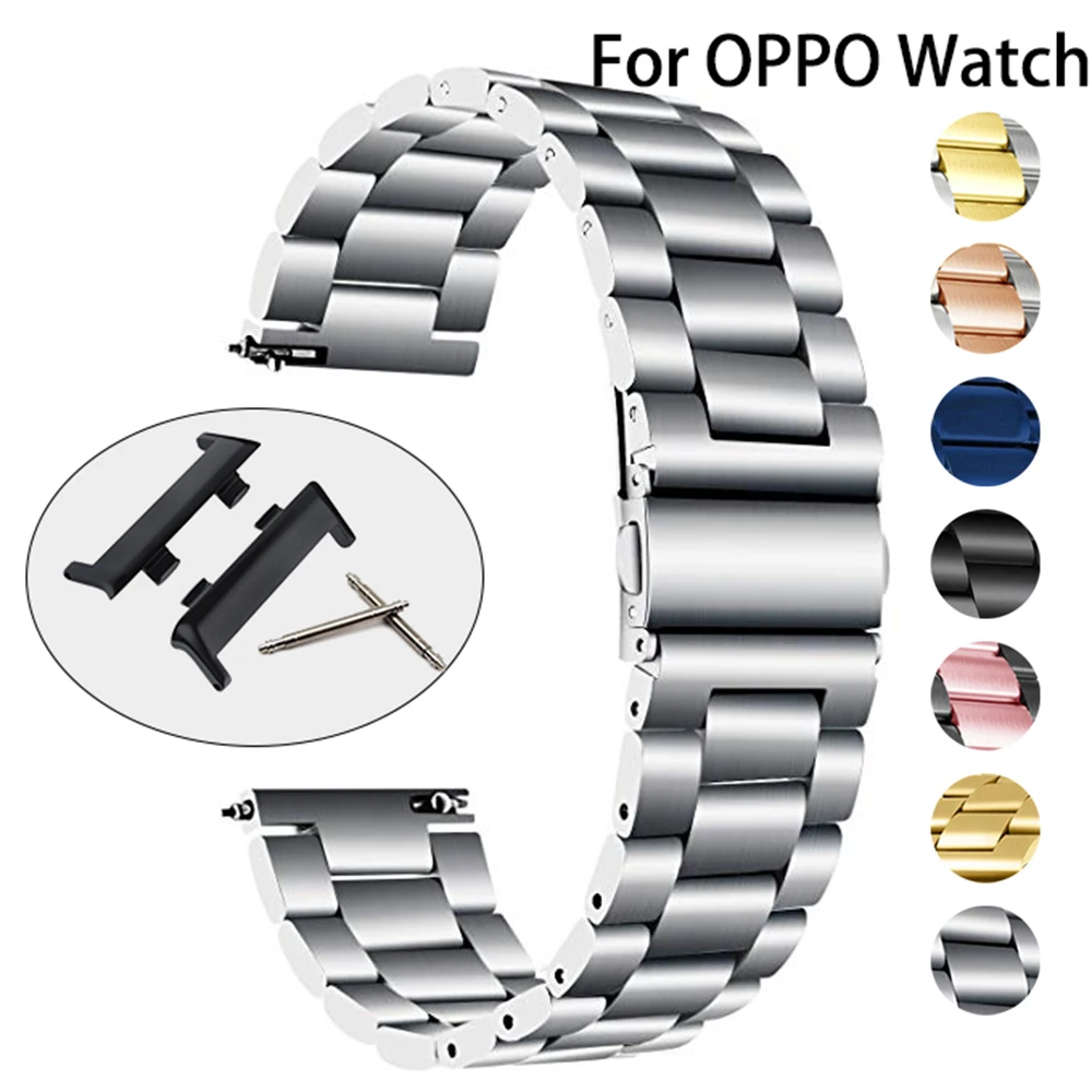 

Watch Bands for Oppo watch loop Stainless Steel Strap for oppo Replacement 41/46mm watches Bracelet Strap Classic quick release