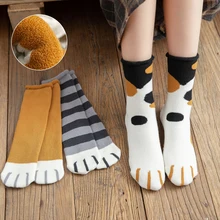 GUIME домашние носки женские махровые женские носки без пятки осенние и зимние милые толстые теплые носки для сна