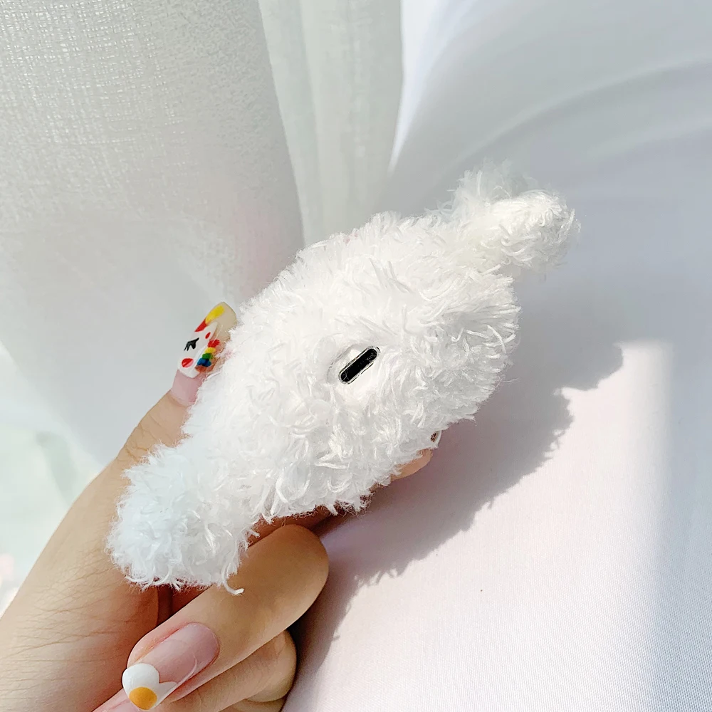 AZiMiYO Plush mini dog Wireless Bluetooth Earphone Case For Apple AirPods Silicone Cases For Airpods 1 2 Protective Cover