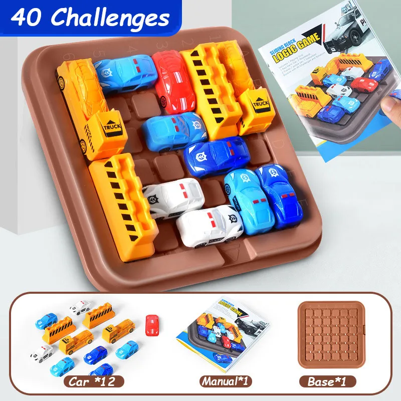 40 Challenges Racing break Toy Car Game Car Puzzle Toy Creative Plastic Logic Game Developmental Game Toys Children Gift kids playset developmental toys fruit magnetic apple catch insects game children