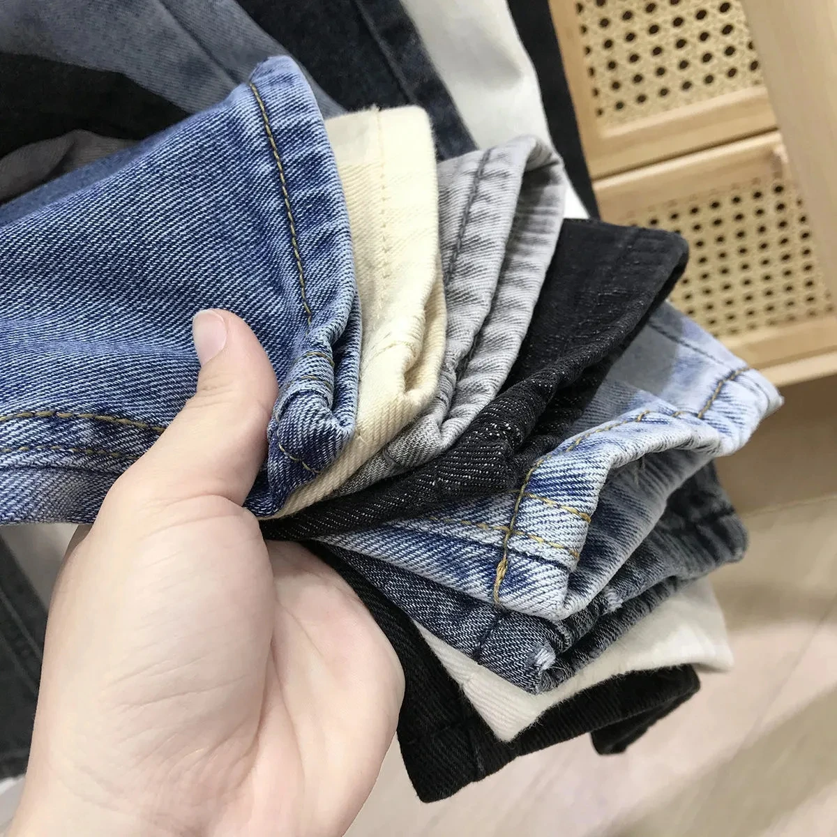 2021 New High-waist Jeans Long Pants Autumn/Winter Women's Denim Straight-leg Pants Female Loose Stretch Harlan Pants