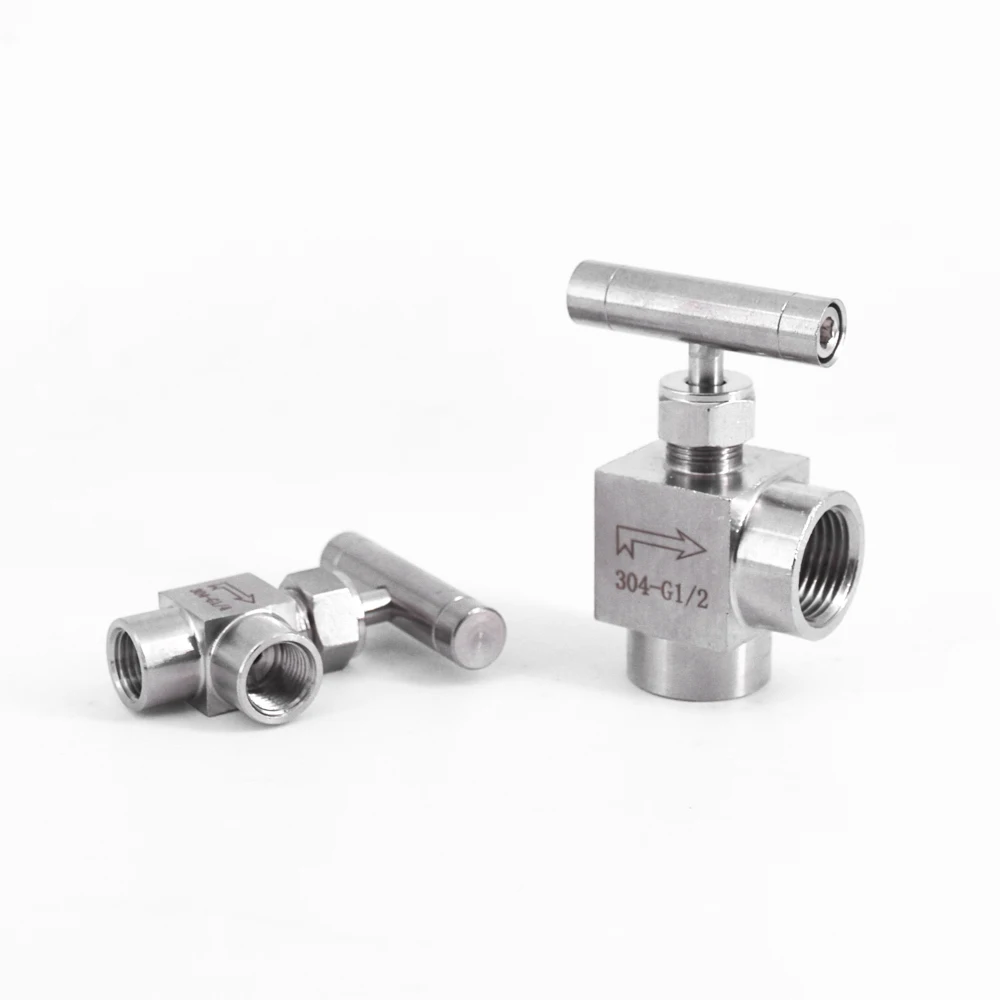 1/8 &quot1/4&quot 3/8 &quot1/2&quot BSP Женский угловой игольчатый клапан кран 915 PSI 304 из