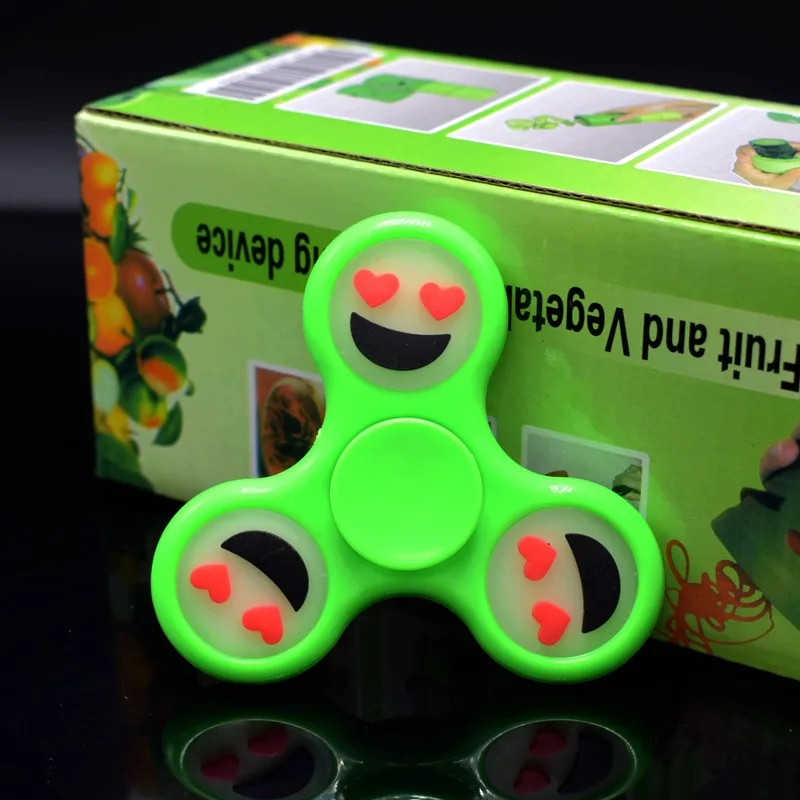Лидер продаж AliExpress ночной Светильник смайлик фиджет-Спиннер трилистника фиджет-Спиннер ночной Светильник выражение фиджет-Спиннер