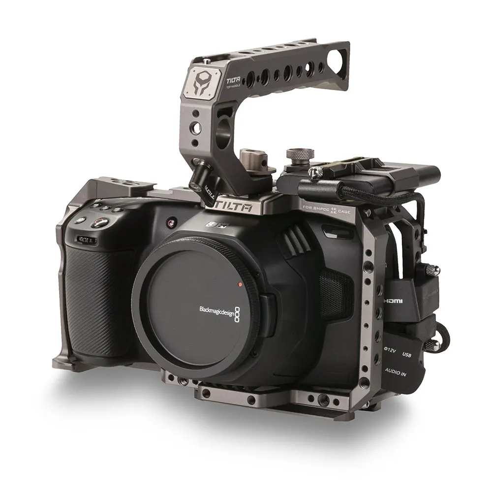 Tilta BMPCC 6K 4K клетка для полной камеры с держателем SSD накопителя верхняя ручка для BMPCC 4K камера Базовый комплект(цвет Tilta серый) TA-T01-B-G