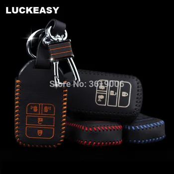

LUCKEASY High Quality leather remote key Case Cover Holder For Honda Odyssey 2015