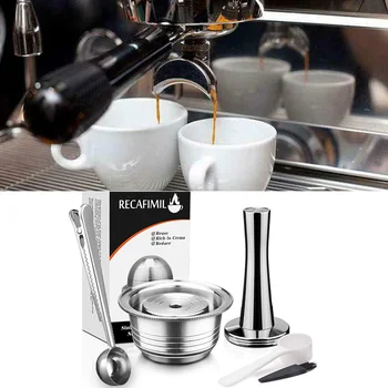

230ml Refillable Coffee Pod Capsule Tamper Set For Nespresso Vertuo Plus Series coffee accessories for vertuoline GCA1