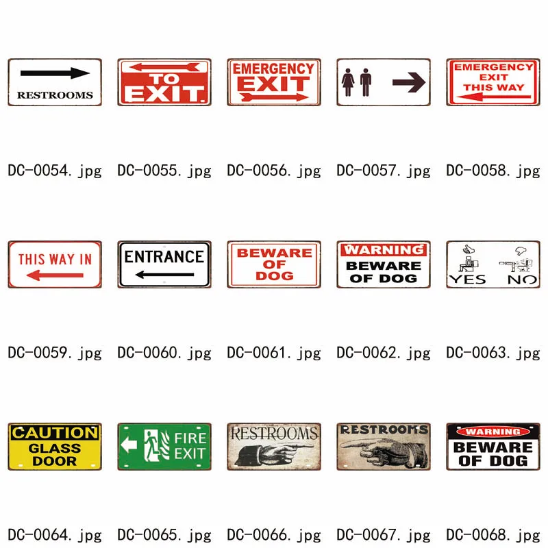 30X15 см указатель стрелка номерной знак открытый Предупреждение Туалет винтажный металлический знак для настенного искусства магазин украшения ресторана DC-0057A