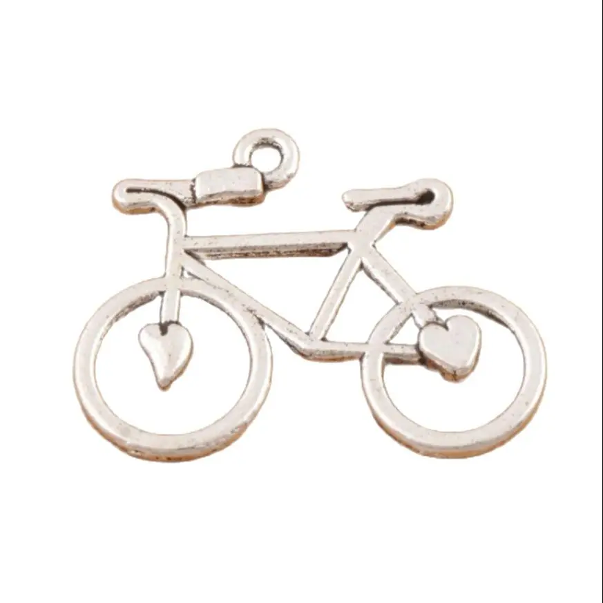 

Open Heart Bike Bicycle Charm 30.6x23.3mm 27pcs L264 Zinc Alloy Pendants Jewelry Sports Tibetan Silver