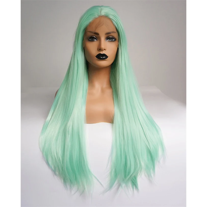 Cosplaysalon 24 дюйма длинные прямые Ombre Синий блондин зеленый розовый флуоресцентные