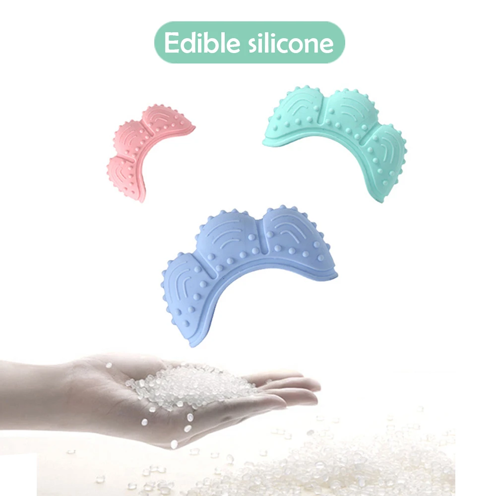 Baby Silicone Mitts Teething Mitten Glove Sound Teether Newborn Chewable Nursing Mittens Teether Natural stop Sucking Thumb Toy