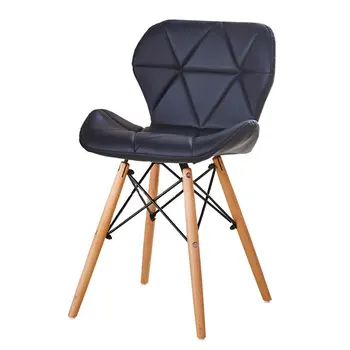 

modern minimalist lazy chair home solid wood back desk stool nordic fabric adult casual dining chair