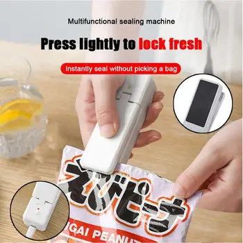 

Handheld Heat Seal Bag Sealer Plastic Bags Fast Re-sealer Cordless Rechargeable with Magnetic Back Sealing Machine For FoodSnack