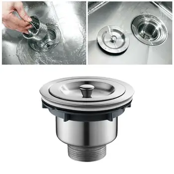 

Kitchen Sink Stainless Steel Drainer Waste Strainer For Kitchen Water Supply Basket Sink Drop Tank Bathroom Plug Basket V5I1