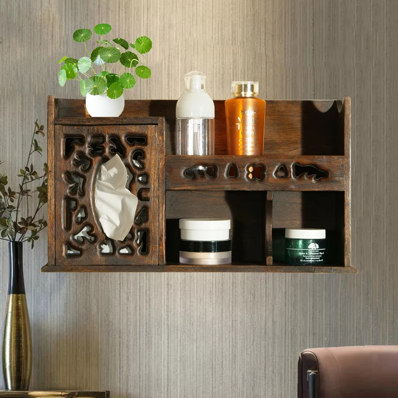 Винтажная коробка для туалетных салфеток из твердой древесины креативный поднос