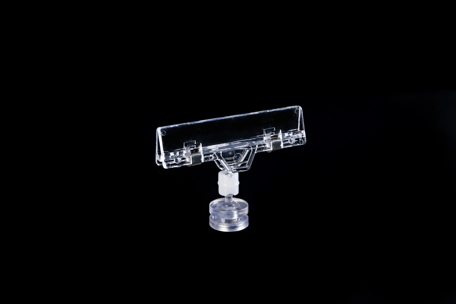 

Clear Plastic Clamp Magnetic Sign Gripper For Metal Wall Shelf Top