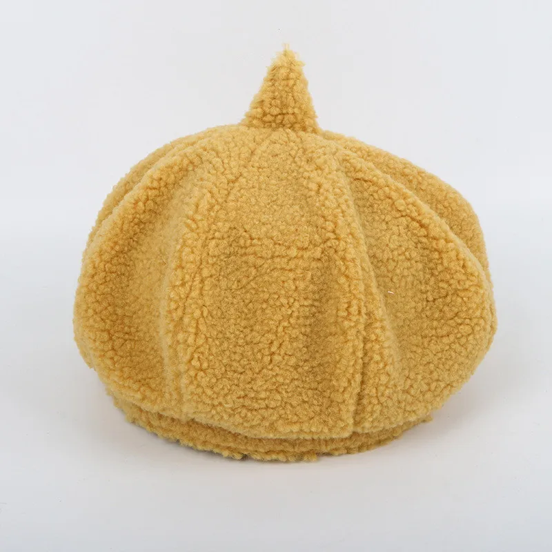 Осень и зима стиль сплошной цвет Берет шапки для женщин художника шляпа бини 58