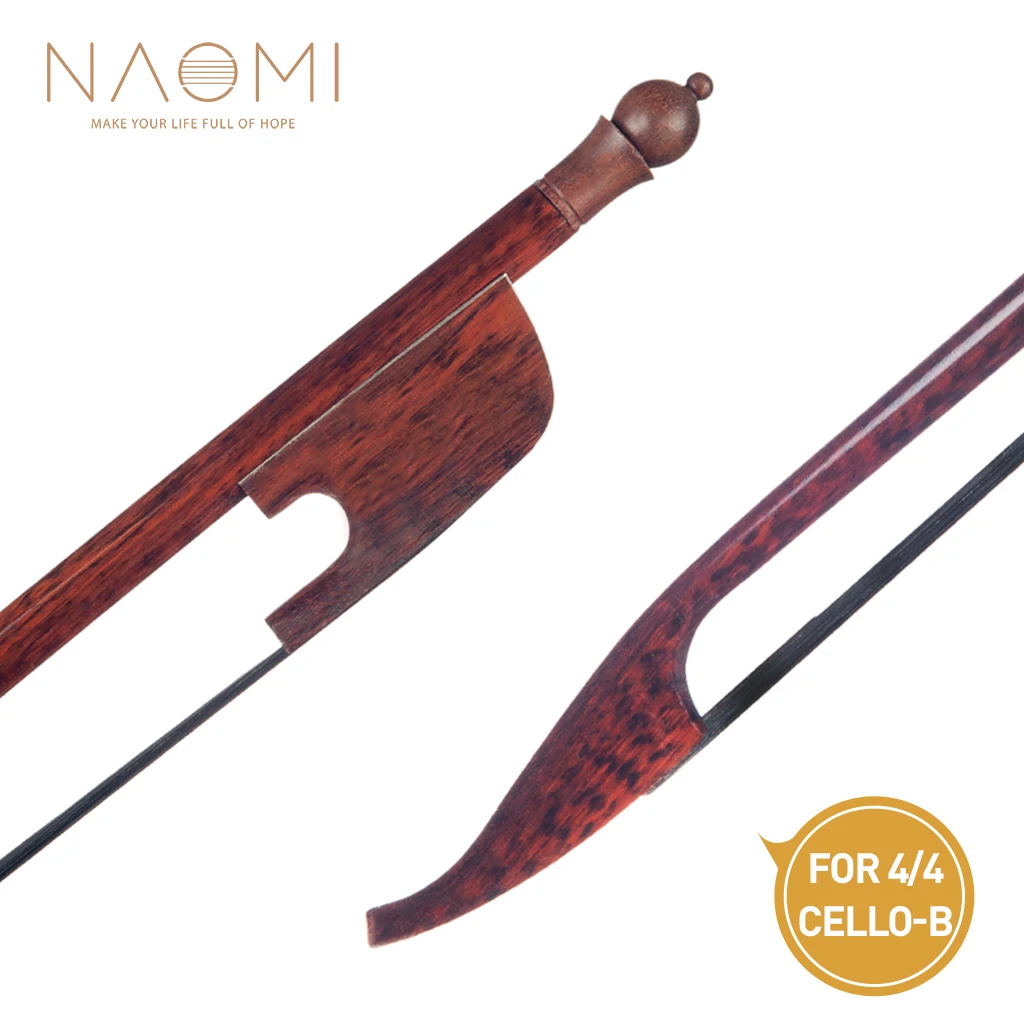 Cello Bow(B) Усовершенствованный немецкий барочный лук Snakewood круглая палочка монгольский черный/белый конский волос хорошо сбалансированная скрипка/альт/виолончель лук - Цвет: Cello Bow(B)