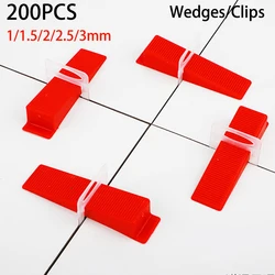 200 cunhas e braçadeiras do sistema de nivelamento da telha dos pces 1/1.5/2/2.5/3mm para a telha que coloca ferramentas svp para a colocação das telhas ferramentas de construção