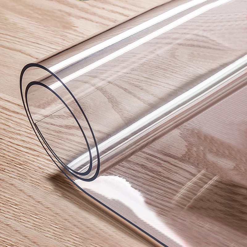 

Transparency PVC table cloth Soft Glass Tablecloth Waterproof Oilproof for rectangular table Kitchen Dining table cover 1.0mm