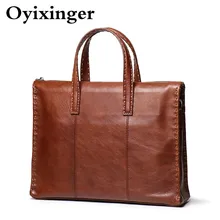 Мужской из натуральной кожи Компьютерная сумка из натуральной кожи портативный портфель ноутбуки сумка на плечо роскошные сумки для ноутбуков 14