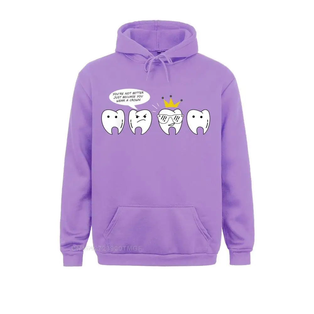Slim Fit Men Hoodies Funny Tooth Shirt for Dentist Teeth Stupid Crown__18584 Sweatshirts  Long Sleeve Sportswears Summer Funny Tooth Shirt for Dentist Teeth Stupid Crown__18584purple