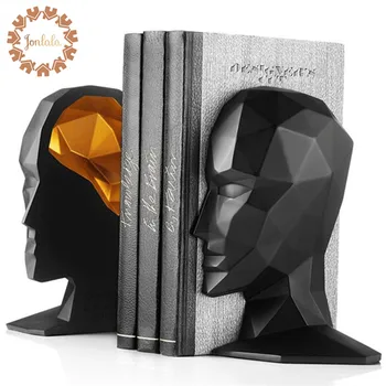 

Elegant European Study of High-Grade Office Decorations Resin Crafts Human Face Brain Bookends Best GIFT, Free Shipping
