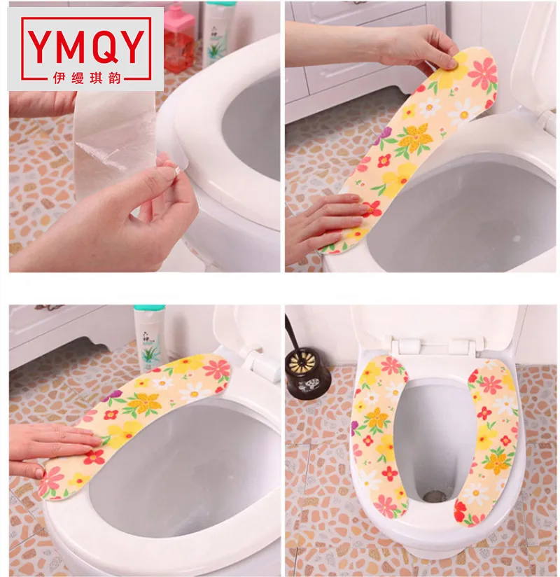 Сиденье для унитаза крышка мягкие WC вставка для унитаза подушка для сидения моющийся Ванная комната теплая крышка сиденья крышка Накладка подкладка для унитаза липкий коврик для сиденья