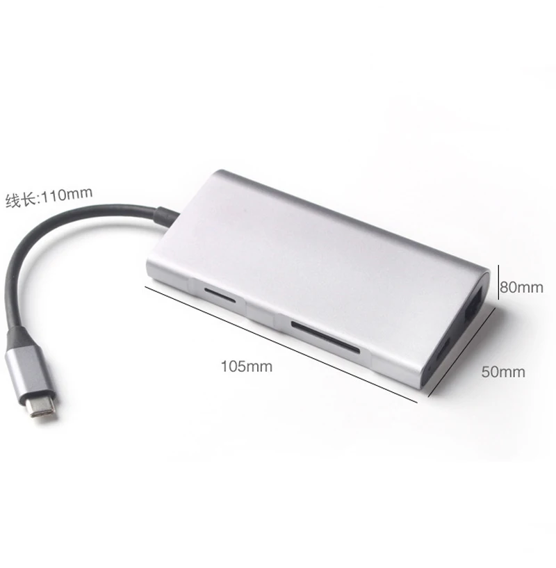 Usb-хаб C к Мульти USB 3,0 4K HDMI адаптер док-станция для Macbook Pro type C PD SD TF для huawei 30 samsung порт 3,1