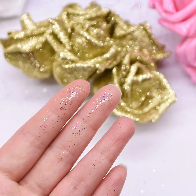 10/20 stücke Glitter Schaum Rose Künstliche Blume Brautstrauß Für Hochzeit Party Decor DIY Kranz Sammelalbum Liefert Gefälschte Blumen – Detail 9
