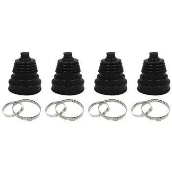 

4pcs Universal Silicone Constant Velocity CV Boot Joint Kit w/clips