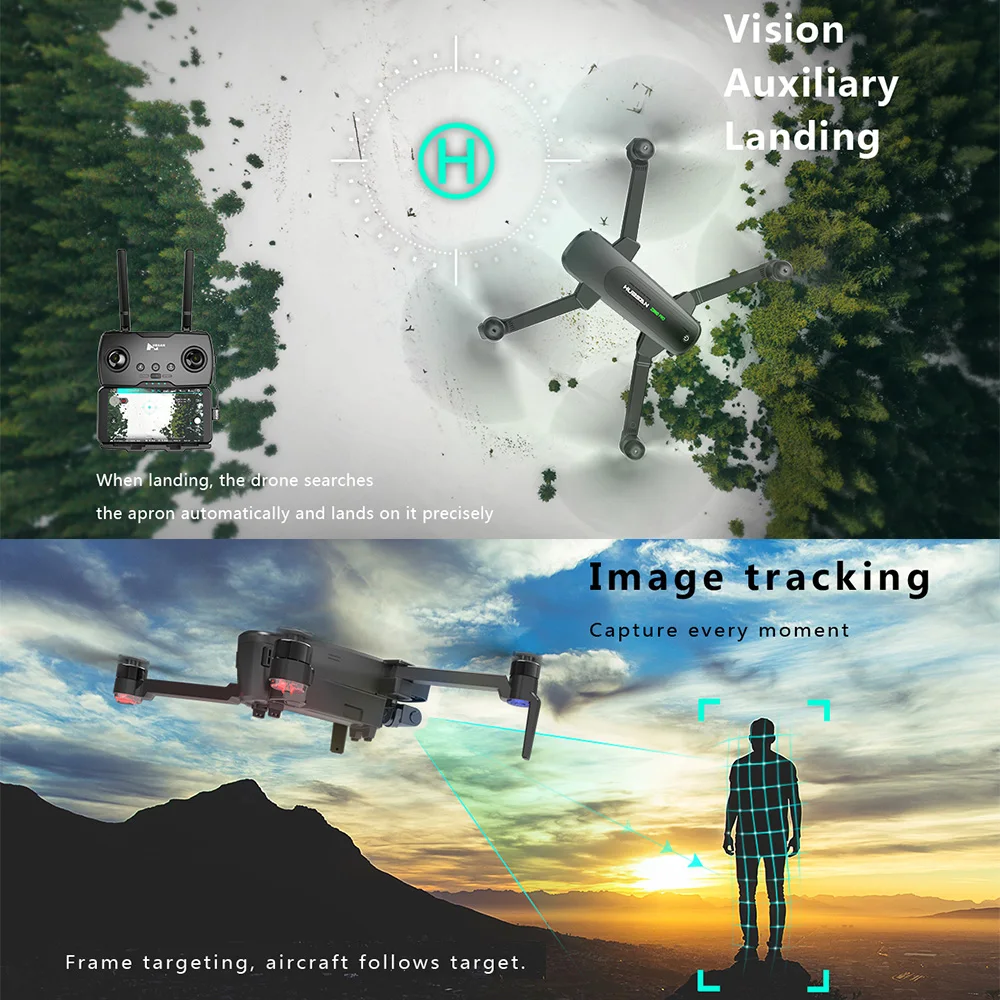 Hubsan Zino Pro gps, беспилотные летательные аппараты с Камера в формате 4K UHD, Drone 5G Wi-Fi 4 км радиоуправляемого летательного аппарата FPV 3-осевой карданный бесщеточный Квадрокоптер с дистанционным управлением