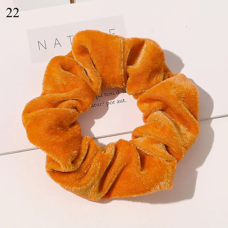 big hair clips 2021 Korea Velvet Scrunchie Elastic Hair Bands Solid Color Fashion Headband Ponytail Holder Hair Ties Hair Accessoires Free Ship pink hair clips Hair Accessories