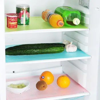 

4 PCs/set Refrigerator Pad Antibacterial Antifouling Mildew Moisture Tailorable Pad Refrigerator Mats Fridge Waterproof